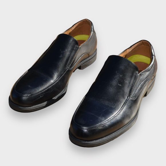 Florsheim Mens Black Leather Slip On Dress Loafers Shoe Size 9.5B - Picture 3 of 12
